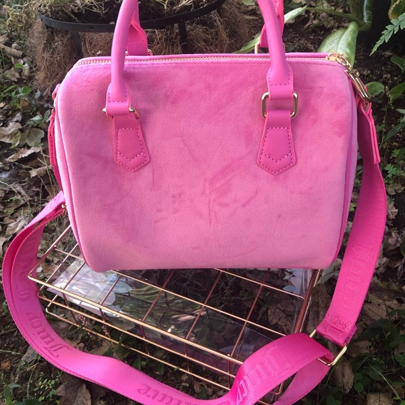 NWT Juicy Couture Obsession Satchel Juicy Pink Velour - Picture 3 of 8